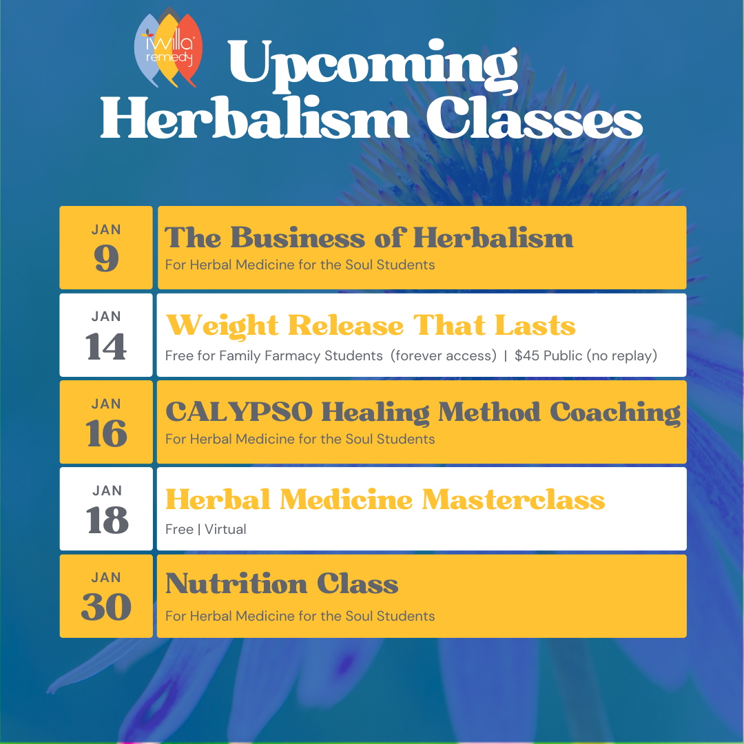 January's Herbalism Classes