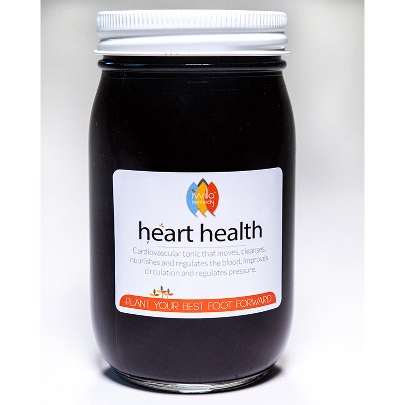Heart Health cardiovascular support in a glass bottle. 