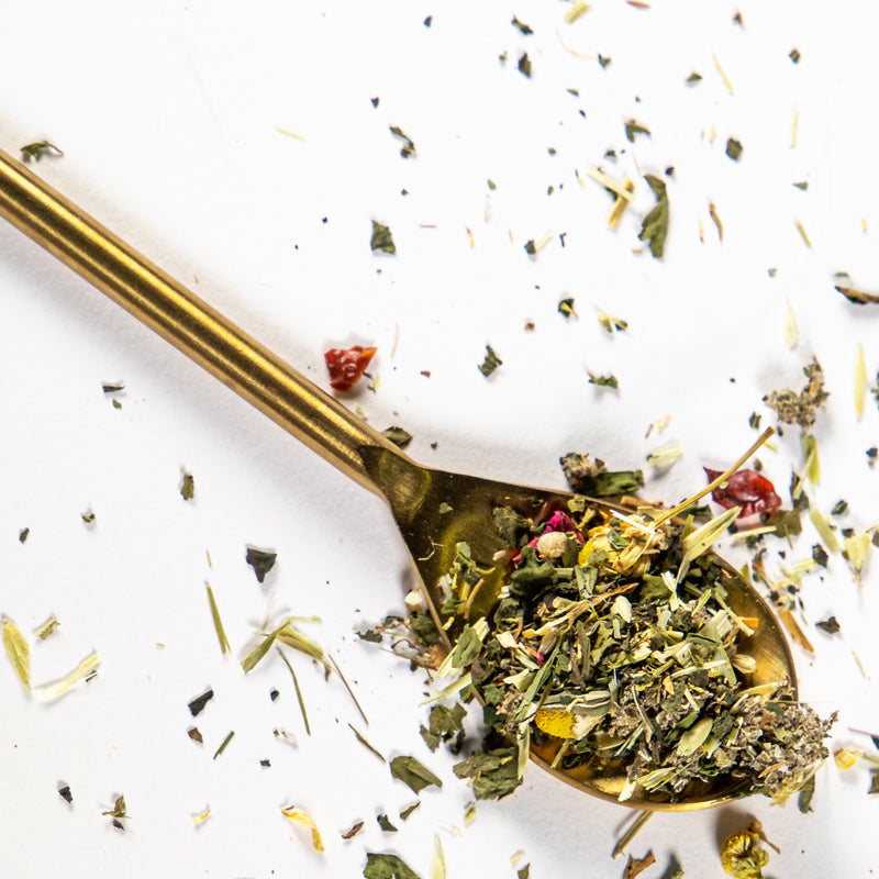 Nourishing pregnancy postpartum tea blend is a full body tonic with high amounts of essential vitamins and minerals.